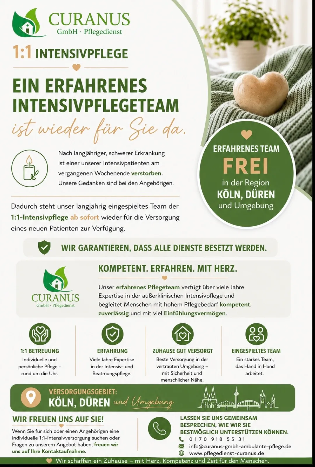 Curanus GmbH – Pflege – Szene: Familie hält die Hände eines sterbenden älteren Patienten, der mit Sauerstoff und Infusion im Bett liegt.